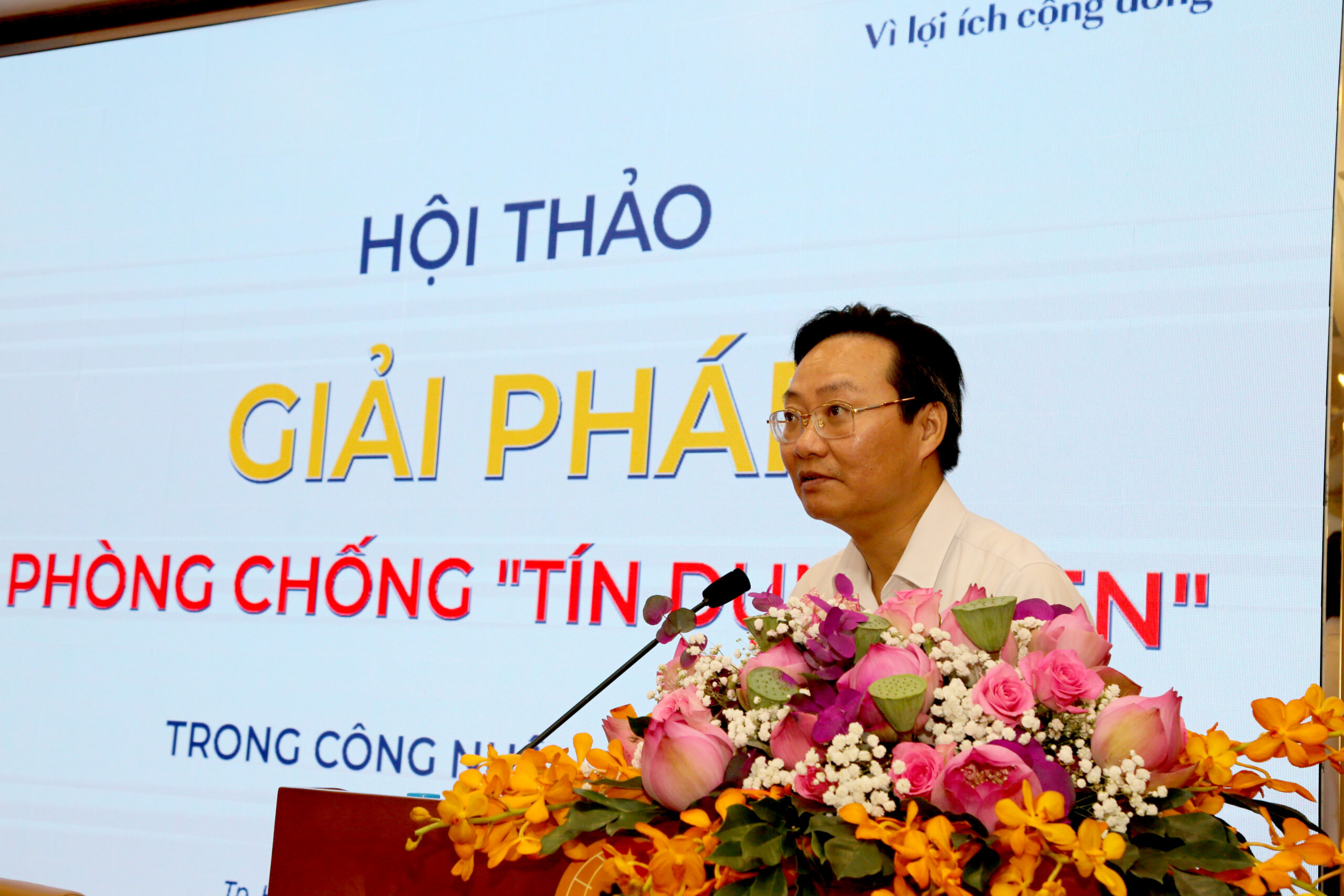 Ông Hoàng Văn Thành (Chủ tịch Hội đồng thành viên Tổ chức TCVM CEP) phát biểu đúc kết và cảm ơn đại biểu tham gia tại hội thảo