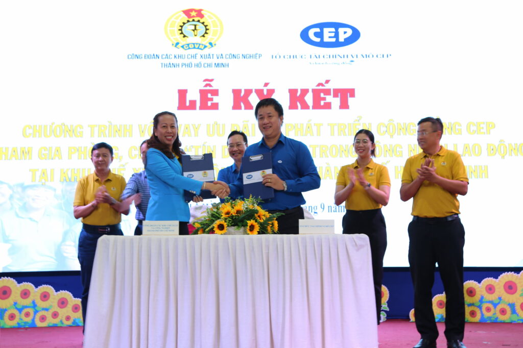 Lễ ký kết phối hợp giữa CEP (CEP) và Công đoàn các khu chế xuất và công nghiệp TP.HCM